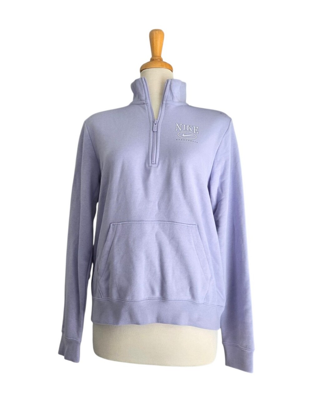 Nike Sportswear Club Purple Fleece Quarter Zip Sweatshirt Women's Size M